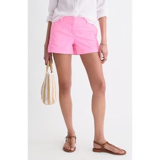 Vineyard Vines Herringbone Stretch Cotton Shorts in Neon Bloom at Nordstrom, Size 0