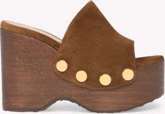 Gianvito Rossi Ard&egrave;a Mules in Brown Leather at Nordstrom, Size 36.5