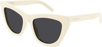 Saint Laurent SL 214 KATE 035 Womens Sunglasses White Size 55 - Free RX Lenses - Free RX Lenses