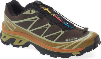 Salomon Gender Inclusive XT-6 Gore-Tex Waterproof Sneaker in Delicioso/Tea/Plantation at Nordstrom, Size 10.5 Womens