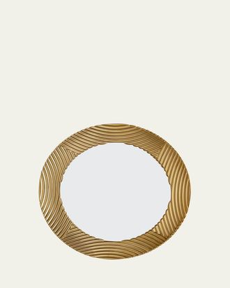 L'OBJET Corde Wide-Rim Charger, White/Gold