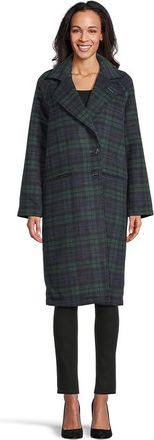 Avec Les Filles Relaxed Walker Coat Womens Clothing Navy/Forest : XS, Wool/Polyester