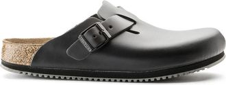 Birkenstock Klassieke leren klomp - Heren - Slip ons - Zwart - 38 EU - Leer - Schoenen