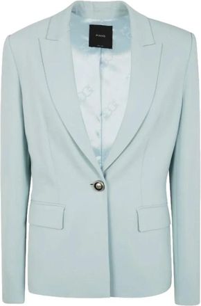 Pinko Clear Blue Blazer-Stijl Jasje - Dames - Blazers - Blauw - L - Jassen