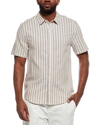 Onia Stripe Linen-Blend Shirt