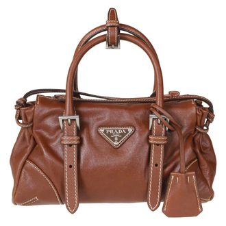 Prada Dames, Tassen, Bruin, Maat: ONE Size Leer