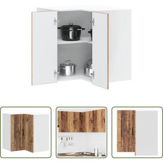 vidaXL Mobile da cucina - Pensile da Cucina ad Angolo Porto Legno Antico in Truciolato