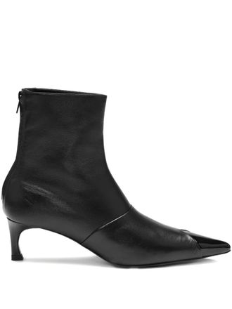 Rotate pointed-toe leather boots - Black