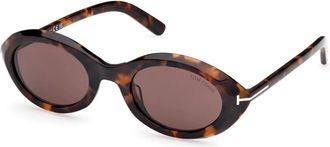 Tom Ford Carmen Zonnebril - Dames - Zonnebrillen - Veelkleurig - 51 MM - Accessoires