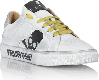 Philipp Plein Leather Low-Top Sneakers Retrokickz Tm Unisex in White at Nordstrom, Size 37
