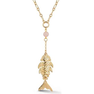 Sphera Milano Fish Lariat Necklace in Gold at Nordstrom Rack
