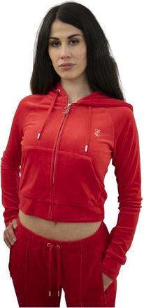 Juicy Couture Madison Zip-through Sweatshirt - Dames - Vesten met rits - Rood - M - Polyester - Hoodies & sweatvesten