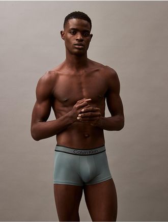 Calvin Klein Mens Tonal Logo Low Rise Trunk - Grey - XL