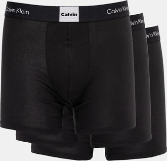 Calvin Klein Mens Calvin Klein 3 Pack Icon Logo Graphic Boxer Brief - Black - Size: 33/32/32