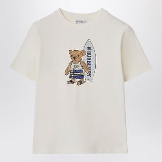 Burberry White T-shirt with surfing teddy bear