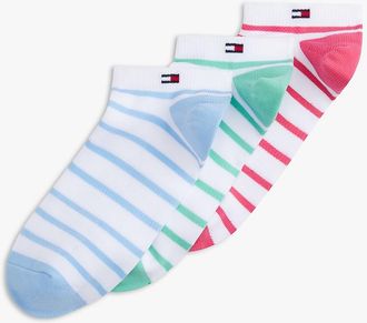 Tommy Hilfiger Womens Stripe Sport Ankle Sock 3-Pack - Multi