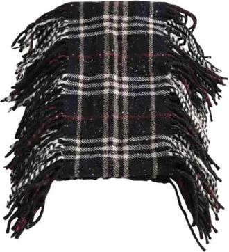 Burberry Pre-owned Vintage Sjaal - unisex - Vintage Accessoires - Zwart - ONE Size - Wol - Vintage