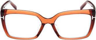 Tom Ford FT5991-F-B048 Cat Eye, Blue Light Block Eyeglasses - Brown