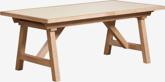 Sklum Mesa De Comedor Rectangular 200-260-320x100 Cm Extensible En Madera De Acacia Dubai Sklum