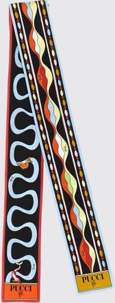 Pucci Foulard rettangolare in pura seta con stampa astratta