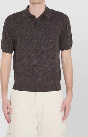 The Row borges loose fit cashmere silk linen polo