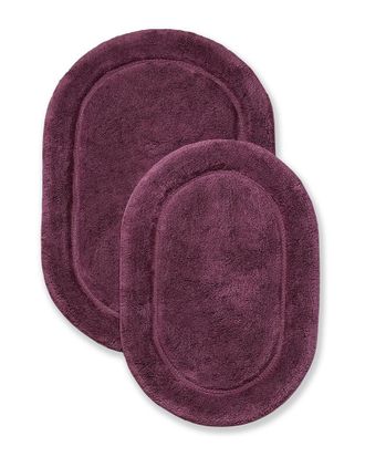 Superior Luxurious Set Of 2 Non-Skid Cotton Bath Rugs