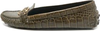 Louis Vuitton Mocassini Dauphine con effetto coccodrillo - Verde