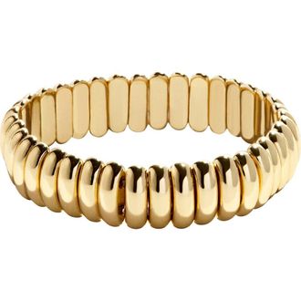BaubleBar Keira Ribbed Bracelet in Gold at Nordstrom