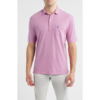 Johnnie-O Ryan Stripe Polo in Rosewater at Nordstrom, Size Xx-Large