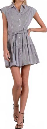 Elan Womens Sardinia Striped Dress In Navy