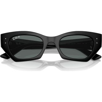 Ray-Ban Zena 52mm Polarized Irregular Sunglasses in Black at Nordstrom