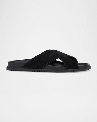 Dolce & Gabbana Men & apos;s Suede Criss-Cross Sandals
