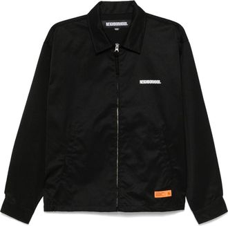 Neighborhood Zip-Up Work Jacket - Mens - Leather/Cotton/Polyester