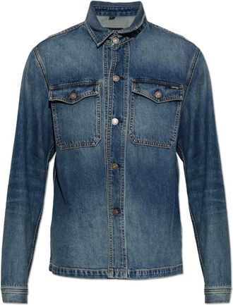 Tom Ford Camicia in Denim - - Shirts - Uomo - Blu - M