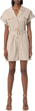 Fracomina Abito - Dames - Playsuits - Beige - M - Jumpsuits & Playsuits