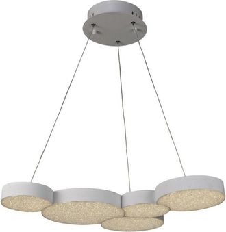 Mantra Inspired Mantra Fusion - Lunas - Colgante De Techo 63,5 Cm X 46,3 Cm 43w Led 3000k, 2120lm, Control Remoto Rf Blanco