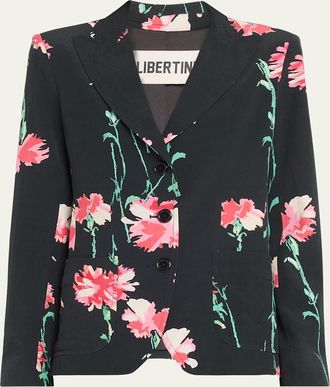 Libertine - Libertine Cecil Beaton Pink Carnation Patch Pocket Jacket