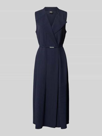 HUGO BOSS Tailliertes Businesskleid aus reiner Viskose Modell DIMOSA in Marine, Gr&ouml;&szlig;e 40