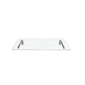 MonsterShop Glass Door Canopy & Brackets, 120cm W, 80cm D