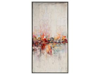 Schubiger M&ouml;bel Bild mit Rahmen Abstrakt mit Orange