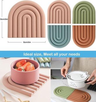 OEM Posavasos De Silicona De Colores - Resistentes Al Calor Y Antideslizantes, 4 Unidades