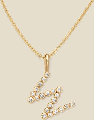 Made by Mary CZ Poppy Initial Necklace