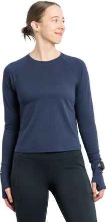 Oiselle Womens Flyout Boxy Long Sleeve Blue XXS