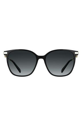 Longchamp Foulonn 55mm Gradient Modified Rectangular Sunglasses in Black at Nordstrom