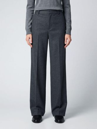 Pantaloni Torino Mid-Rise Wool Wide-Leg Trousers