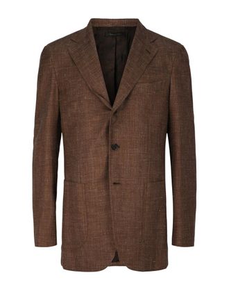 Brioni Single-Breasted Wool, Silk & Linen Blazer