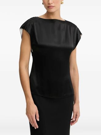 BOSS Zijden blouse - Zwart