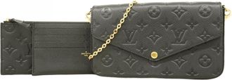 Louis Vuitton Noir Chain/Shoulder Wallet (Pre-Owned)