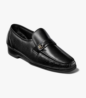 Florsheim Mens Florsheim Riva Bit Loafer Black Moc Toe Dress Shoes VER1236