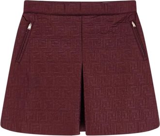 Fendi FF Quilting Mini Skirt - Dames - Korte rokken - Paars - XS - Polyester - Rokken